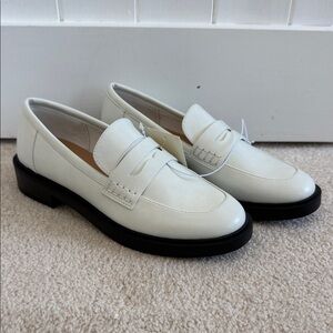 a new day Cream Loafers with Black Soles